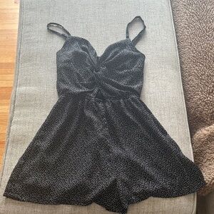 As U Wish Black and White Polka Dot Chemise